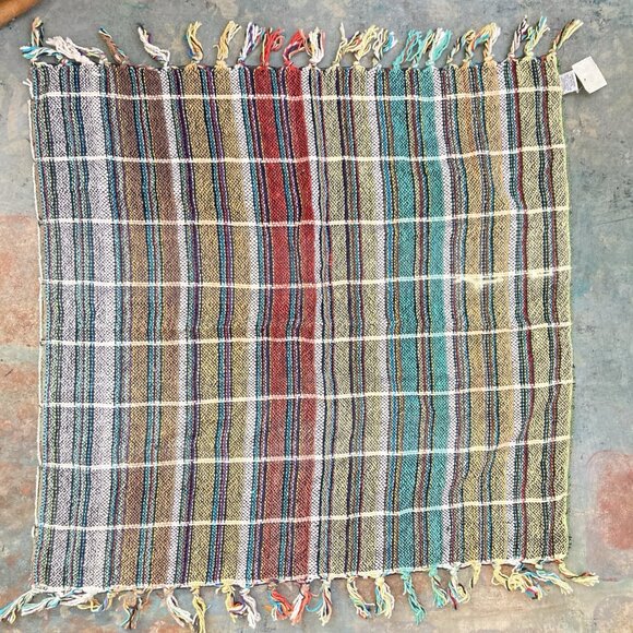 Woven Scarf Ganesh Himal Trading Boho Tribal Textile Art Chunky Cotton - Picture 3 of 10